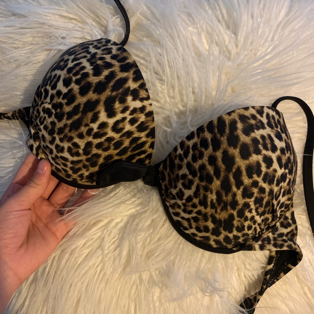 Cheetah push-up bathing suit top
